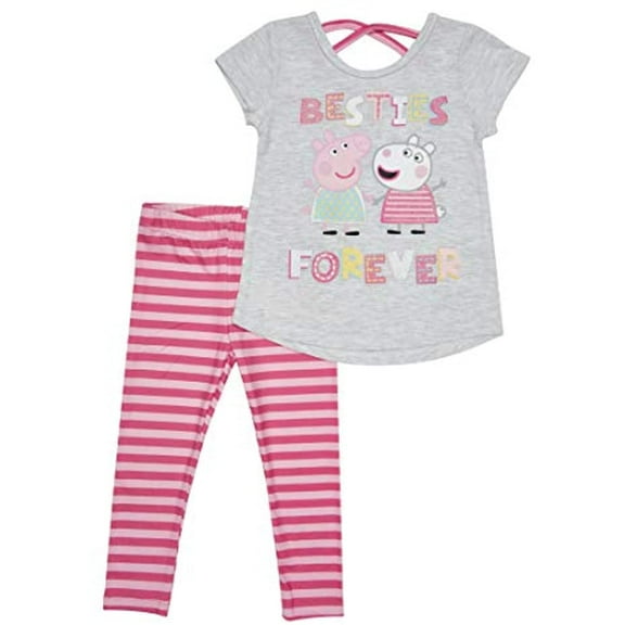 Peppa Pig Besties Forever Legging Set Grey/Pink, 4