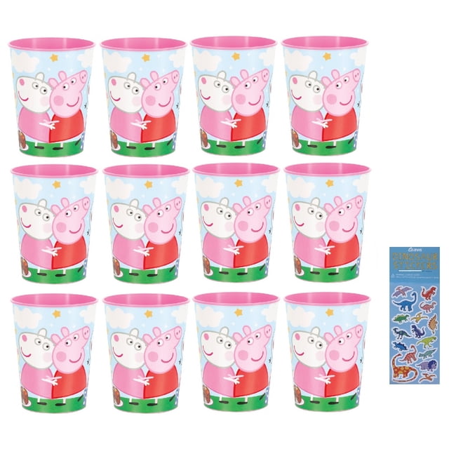 Peppa Pig Birthday Party Supplies Favor Bundle Pack includes 12 Plastic — free download