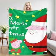 Peppa Pig Blankets Throw Birthday Gift Christmas Present Bedroom 50 X 60 in Boys Girls Kids Teens