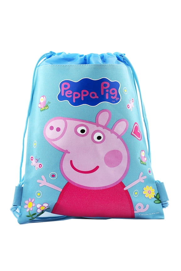Peppa Pig Blue Drawstring Bag