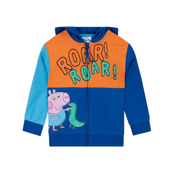 Peppa Pig Boys George Pig Hoodie Blue Sizes 2T-8
