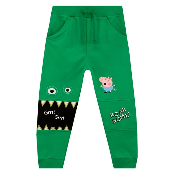 Peppa Pig Boys George Pig Roarsome Joggers Green Sizes 2T-8
