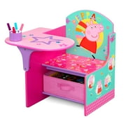 Peppa Pig Chair Desk with Storage Bin by Delta Children - Greenguard Gold Certified, Pink