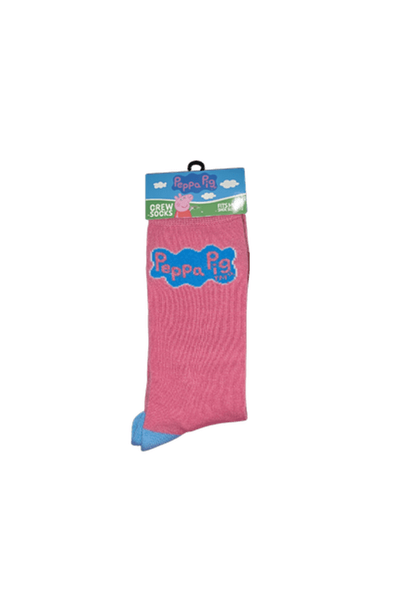 Crew Socks Pink & Blue Novelty Character Adult Crew Socks, Men's Shoe Size 6-12