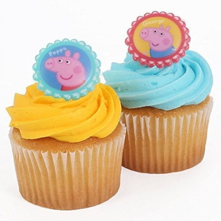 Peppa Pig Cupcake Rings Toppers, by Anagram (12 Count)