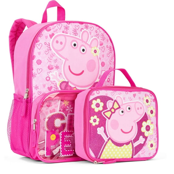 Peppa Pig Cute Pig Backpack With Lunchbox