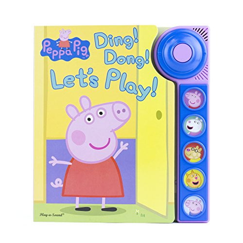 Pre-Owned Peppa Pig - Ding! Dong! Lets Play! Doorbell Sound Book - PI Kids Play-A-Sound Board Book Editors of Phoenix International Publications