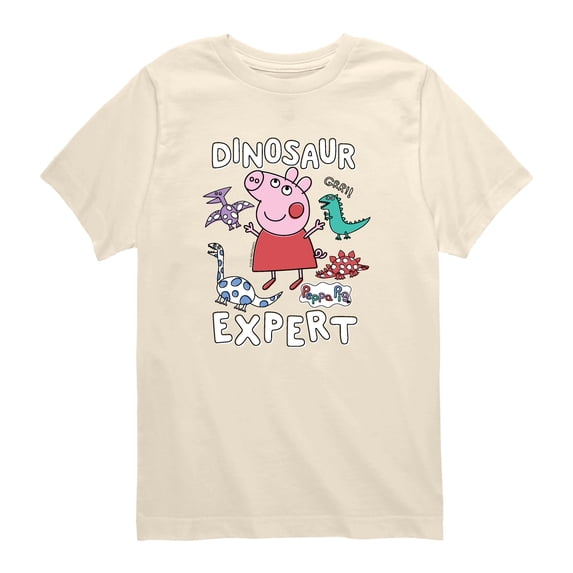 Peppa Pig - Dinosaur Expert - Toddler Boys Short Sleeve Graphic T-Shirt