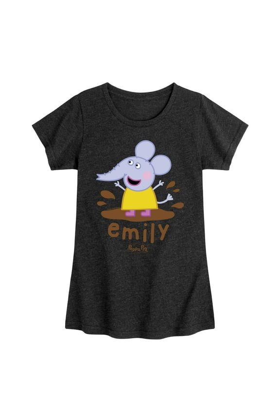 - Emily Elephant - Girls Toddler And Youth Fitted Short Sleeve Tee