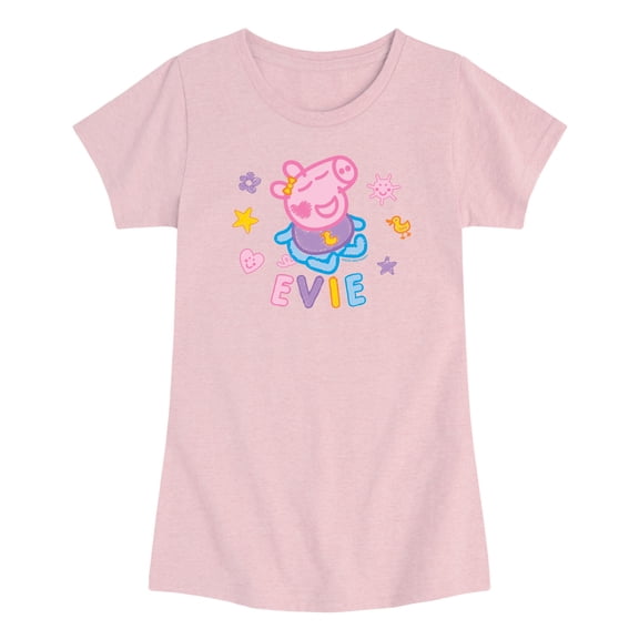 Peppa Pig - Evie Scribbles - Toddler Girls Short Sleeve T-Shirt