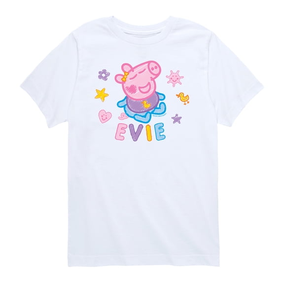 Peppa Pig - Evie Scribbles - Toddler Short Sleeve Graphic T-Shirt