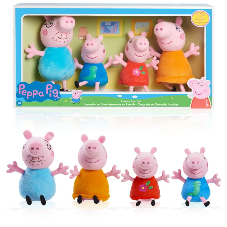 Peppa Pig Family Fun Plush Set,Kids Toys for Ages up