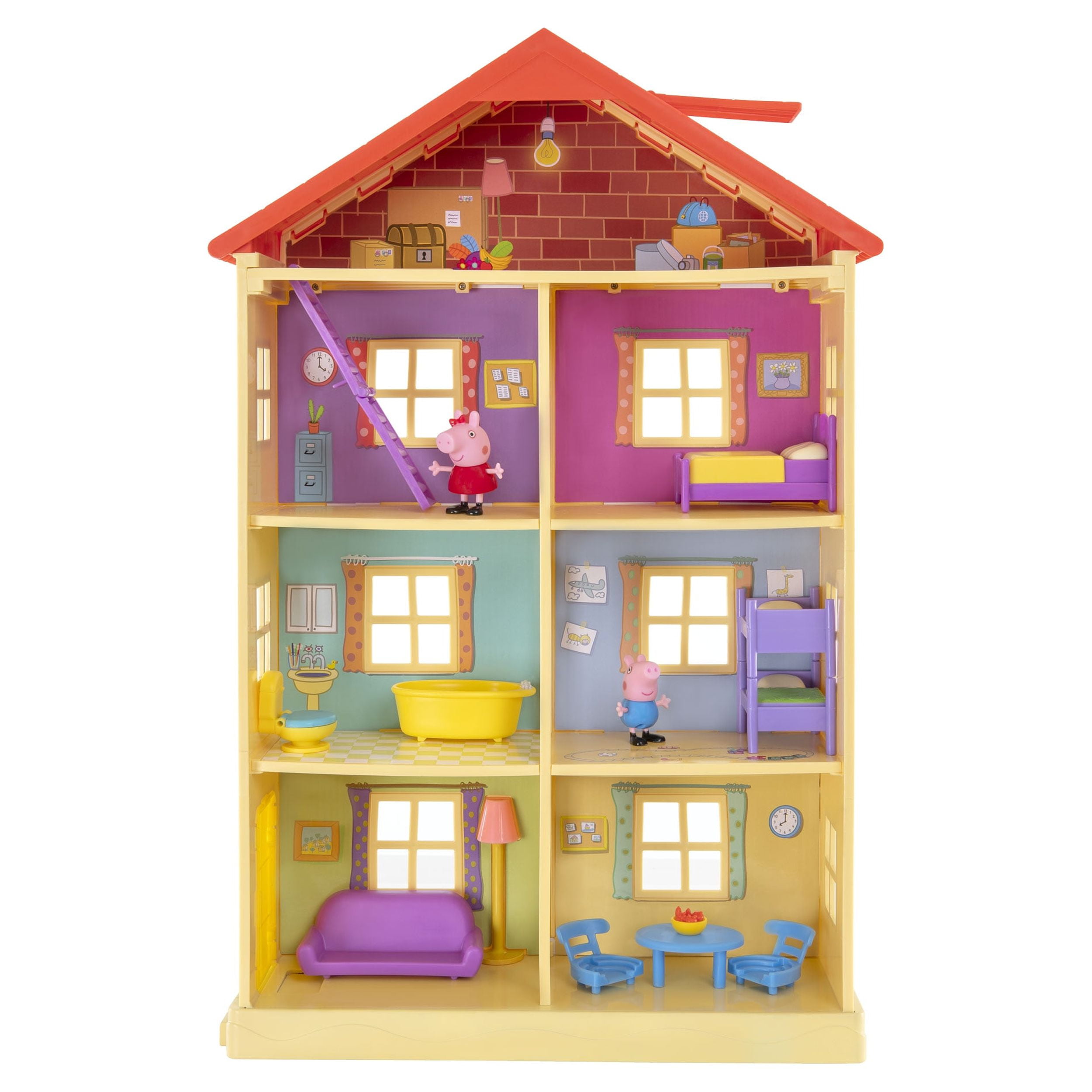 Peppa Pig Peppa's Adventures Peppa's Family House Playset Preschool Toy,  includes Peppa Pig Figure and 6 Accessories - Peppa Pig