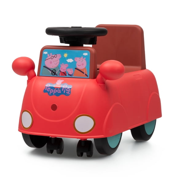 Peppa Pig Foot to Floor Ride-On Car Kids Push Toy, Durable Wheels, Indoor & Outdoor Fun