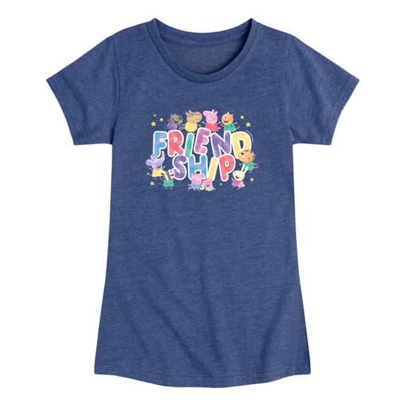 Peppa Pig - Friendship - Toddler Girls Fitted Short Sleeve T-Shirt