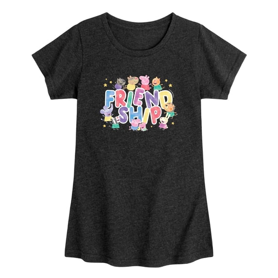 Peppa Pig - Friendship - Toddler Girls Fitted Short Sleeve T-Shirt