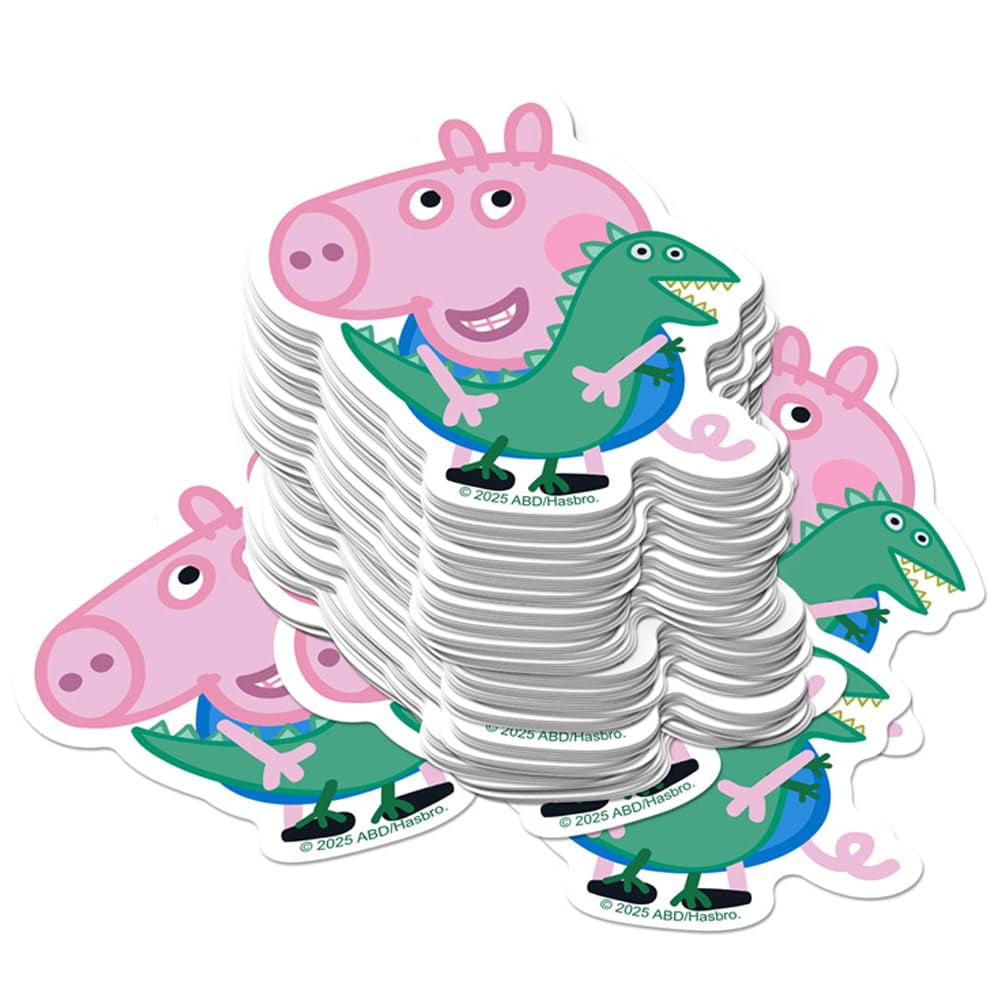 Peppa Pig George Pig Dino150ct Vinyl Large Deluxe Stickers Variety Pack ...