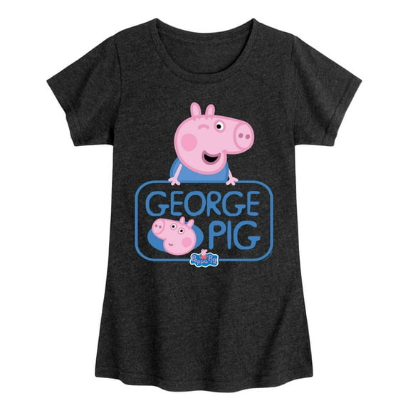 Peppa Pig - George Pig - Girls Toddler And Youth Fitted Short Sleeve Tee