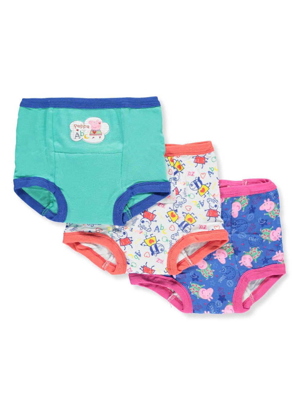 Peppa Pig Girls' 3-Pack Training Pants & Chart Set - mint multi, 4t (Toddler)  