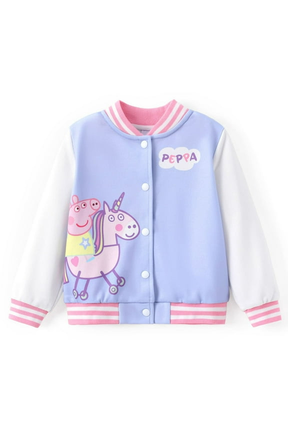 Girls Bomber Jacket Colorblock Varsity Lightweight Sweatshirts Gift Fall Spring Size 2T