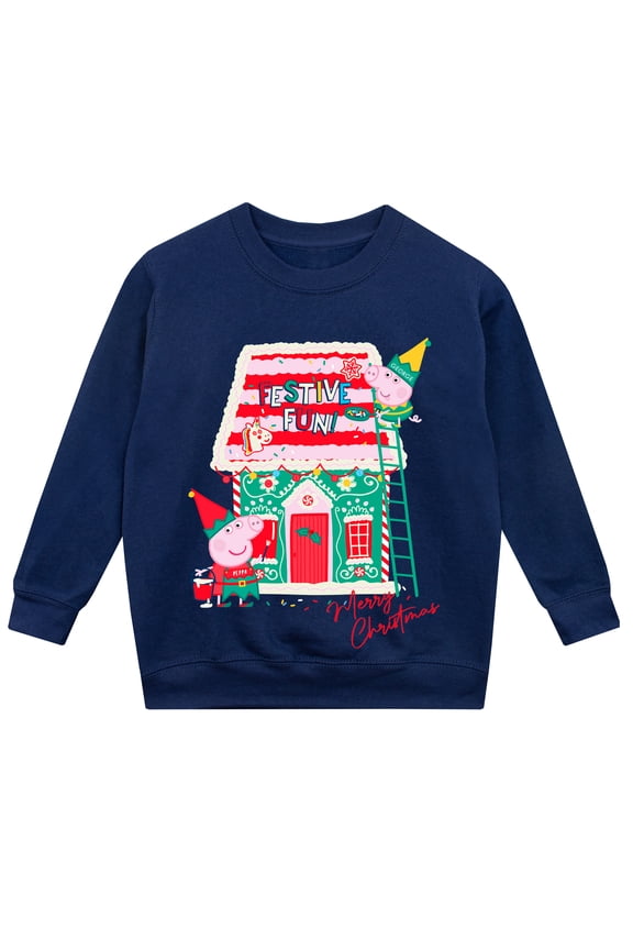Girls Christmas Sweater Blue Sizes 4-8