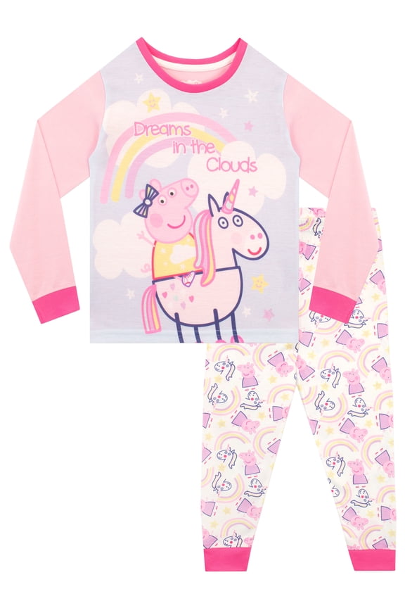 Girls Dreams In The Clouds Long Sleeve Pajamas Sizes 18M-8