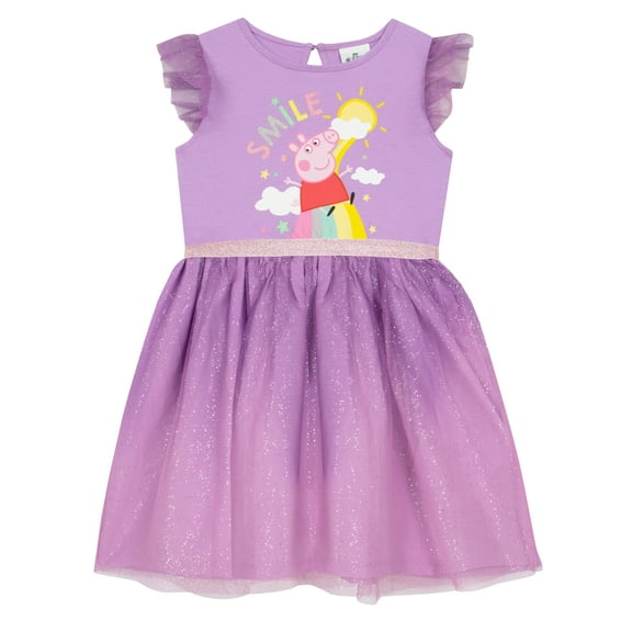 Peppa Pig Girls Dress Purple Sizes 2T-8