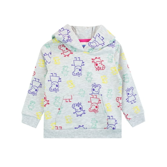 Peppa Pig Girls Grey Hoodie Sizes 2T-8