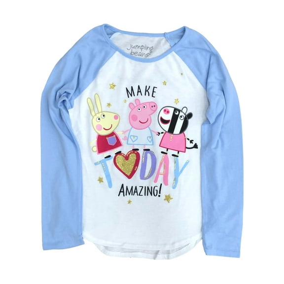 Peppa Pig Girls Make Today Amazing Rabbit & Zebra T-Shirt Tee Shirt 7