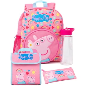 Peppa Pig Character Girls Pink 4 Piece Backpack Set | One Size | Made by Vanilla Underground