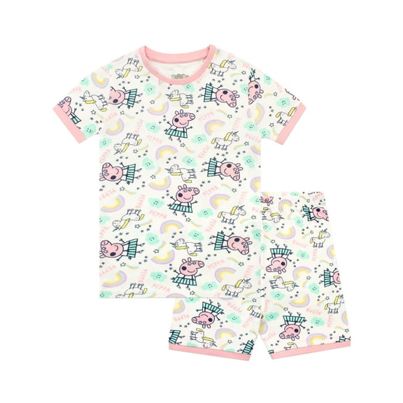 Peppa Pig Girls Short Sleeve Pajamas Sizes 18M - 8