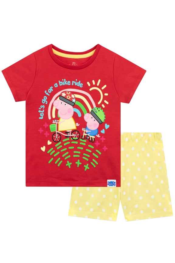 Girls Short Sleeve Pajamas Sizes 2T-8