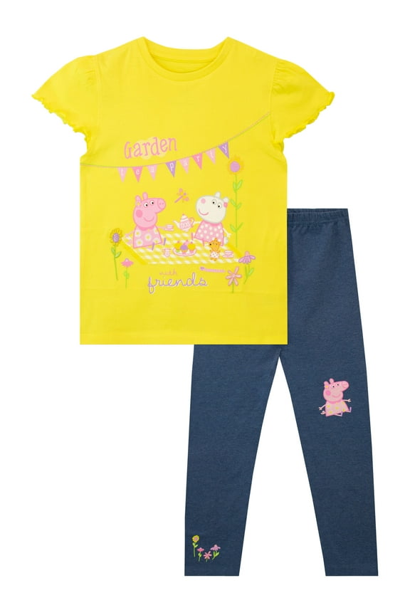 Girls Short Sleeve T-Shirt & Leggings Set Sizes 18M-8