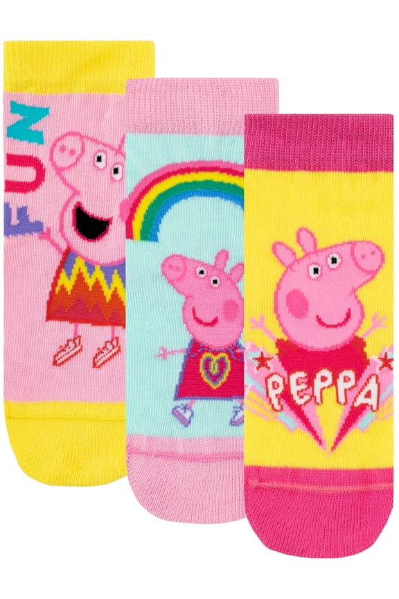 Girls Socks 3 Pack Pink Sizes 1 - Adults 4