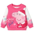 thumbnail image 1 of Peppa Pig Girls Sweatshirt Pink Christmas Graphic Crewneck Long Sleeve Pullover Top Toddler Kids 3T, 1 of 7