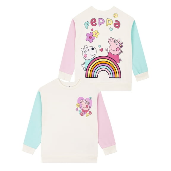 Peppa Pig Girls Sweatshrit Cream Sizes 2T-8