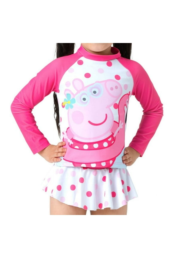 Girls Swimsuits Sets Mermaid Scales Long Sleeve Rash Guards and Bikini Bottom Set Size 2-6