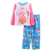 NICKELODEON Peppa Pig Girls Two-Piece Pajama Set, Female, Blue, Size: 2T