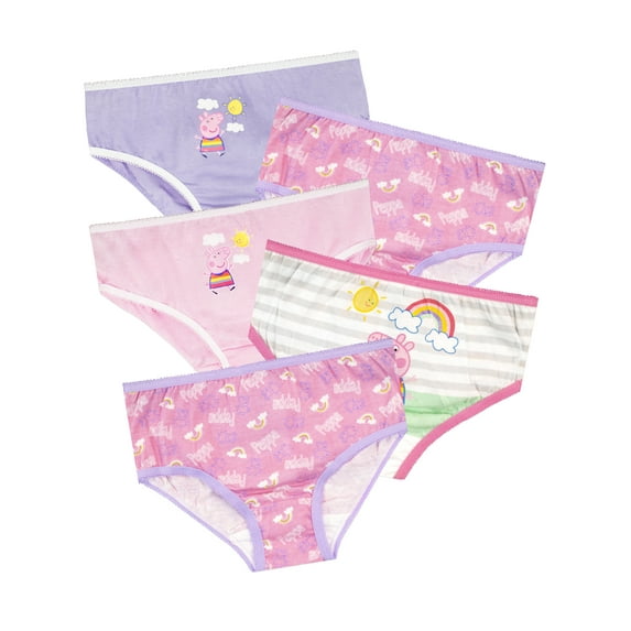 Peppa Pig Girls Underwear 5 Pack Sizes 2T-7