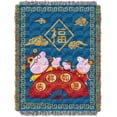 thumbnail image 1 of Peppa Pig - Good Luck Licensed 48"x 60" Metallic Woven Tapestry Throw  By The Northwest Company, 1 of 1