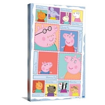 Peppa Pig - Grid Canvas Wall Poster, 14.725" x 22.375"