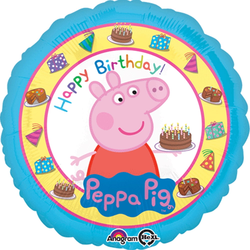 ANAGRAM Peppa Pig Happy Birthday Foil Balloon 18"