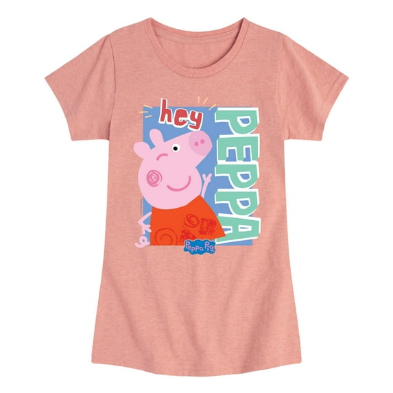 Peppa Pig - Hey Peppa - Girls Toddler And Youth Fitted Short Sleeve Tee
