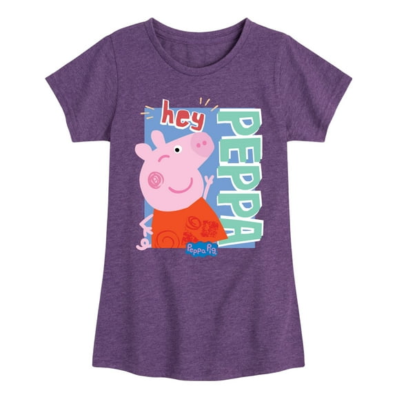 Peppa Pig - Hey Peppa - Girls Toddler And Youth Fitted Short Sleeve Tee