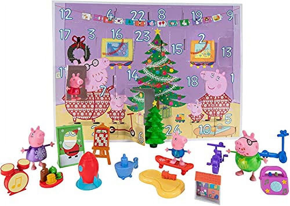 Peppa Pig Holiday Advent Calendar for Kids, 24-Pieces