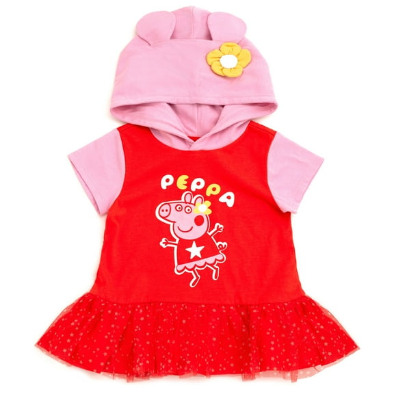 Peppa Pig Hooded Cosplay T-Shirt Toddler to Little Kid