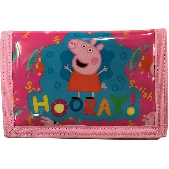 Peppa Pig Hooray Muddy Puddles Card and Coin Tri-Fold Wallet