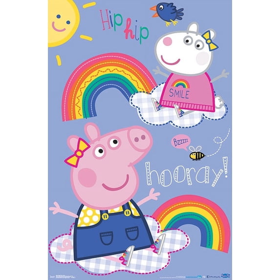 Peppa Pig - Hooray Wall Poster, 22.375" x 34"