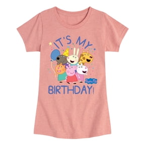 Peppa Pig - It's My Birthday - Girls Toddler And Youth Fitted Short Sleeve Tee