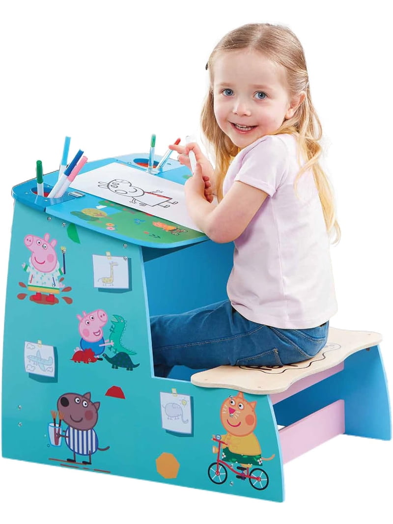Peppa Pig, Kids Activity Table and Chair Set, Blue - Walmart.com